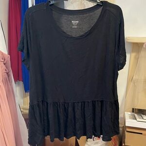 Mossimo Supply Co. Women's Black Peplum Top